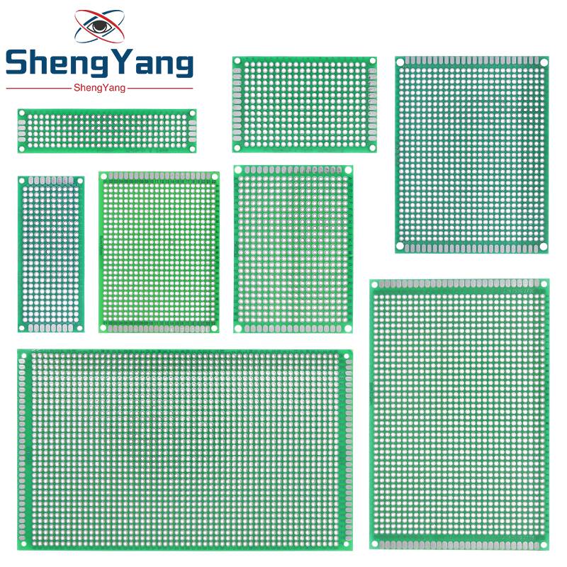 TZT 9x15 8x12 7x9 6x8 5x7 4x6 3x7 2x8 cm prototipo de doble cara Diy placa de circuito Universal Protoboard para Arduino