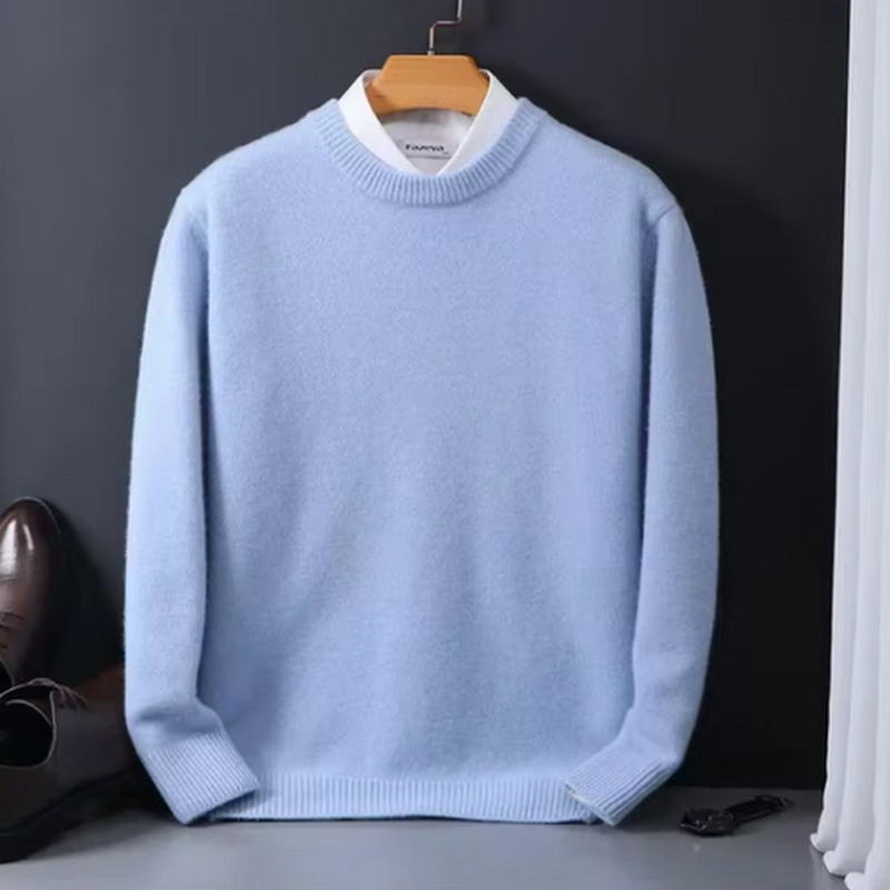 2025 Kasjmier Trui O-hals Truien Heren Losse Oversized M-3XL Gebreide Onderkant Shirt Herfst Winter Nieuwe Koreaanse Casual Mannen Top