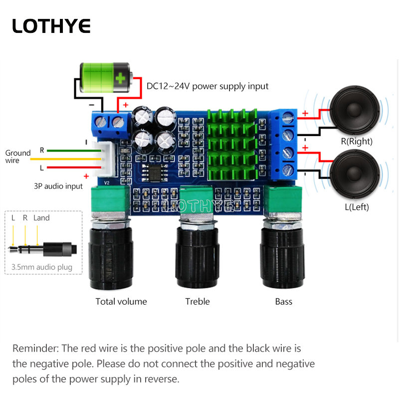 TPA3116D2 80W * 2 Papan Amplifier Daya Audio Digital Daya Tinggi Stereo Dual-Channel Papan Amplifier Daya Audio