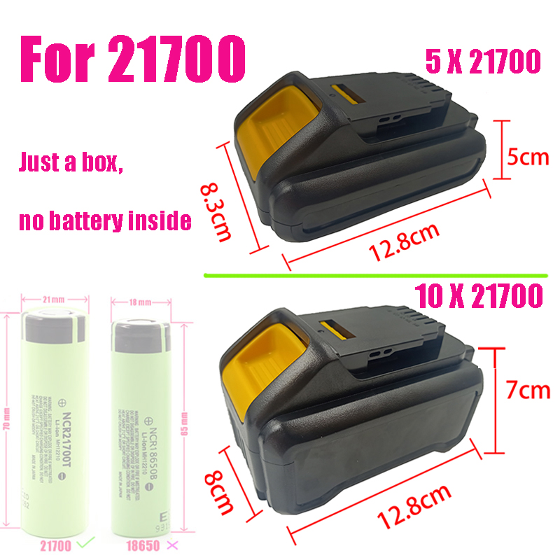 DCB200 21700 Li-ion Battery Plastic Case PCBA Charging Protection Circuit Board Box Shell For Dewalt 18V 20V DCB200 DCB183