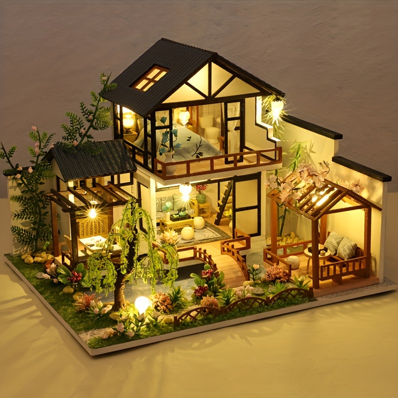 Kit de modèle d'assemblage de maison de beurre en bois bricolage, puzzle 3D, cadeaux d'anniversaire et de Noël pour adolescents et adultes, décoration d'intérieur, micro modèle, 1PC