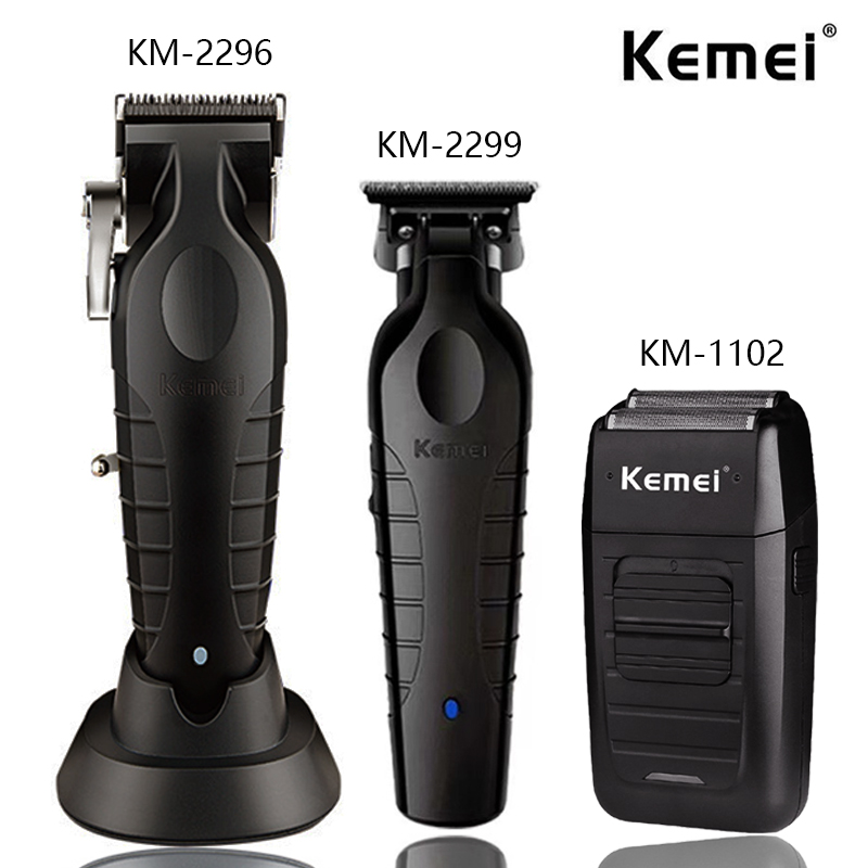 Kemei KM-2296 KM-2299 KM-1102 Профессиональный комплект машинки для стрижки волос Электробритва Мужская машина для стрижки волос Мужской триммер