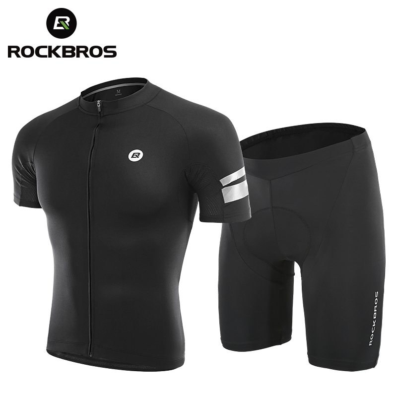 ROCKBROS – maillot de cyclisme pour hommes, chemise d'été respirante, vêtements de vélo à séchage rapide, Anti-UV, réfléchissant, manches courtes