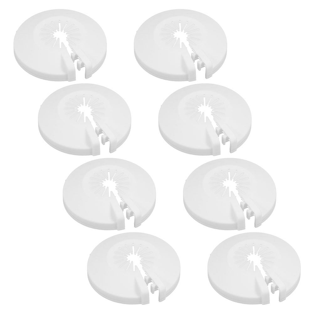 Lot de 8 caches décoratifs pour sprinklers, en plastique, pour plafond, pour tête de sprinkler encastrée, résistant aux hautes températures, facile à installer