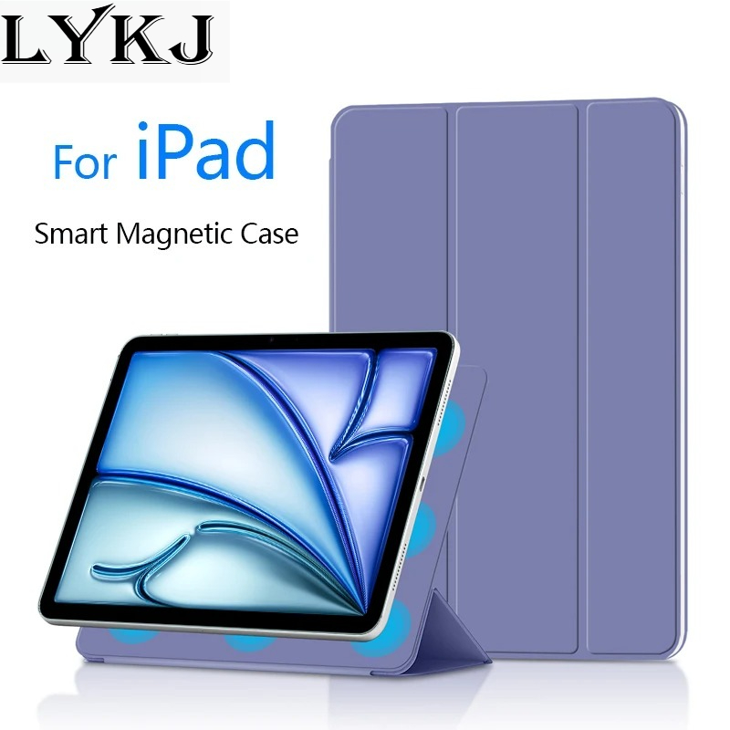 Магнитный чехол Smart Folio для нового iPad Air 11/13 дюймов M3 M2 Чехол для iPad A16 11/10th Air 6 5 4 10,9 Pro 11 12,9 дюйма Mini 7 6 Cover