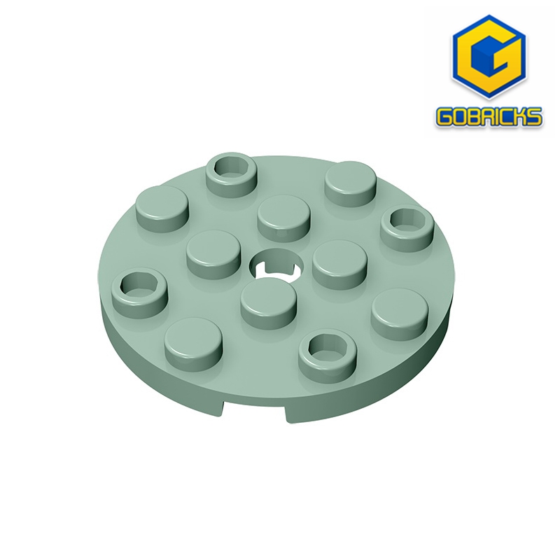 Gobricks GDS-841 Płyta okrągła 4 x 4 z otworem 2 x 4 kompatybilna z lego 60474 dla dzieci DIY Edukacyjne klocki konstrukcyjne