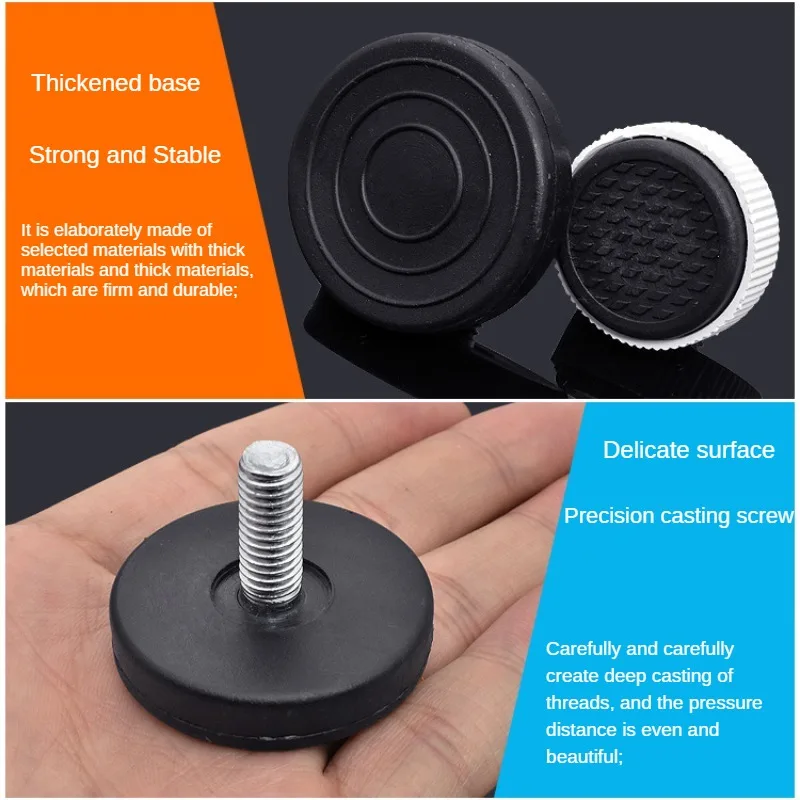 8pc/pack Anti-skid Furniture Adjustable Bolt Chair Feet Level Floor Protector Leg Pad Base M8 M6 Sofa Cabinet Table Mute Damping