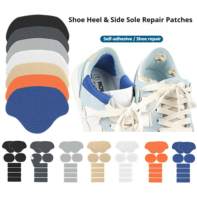 Zapatillas nuevas, reparación de talón, parche de reparación de desgaste del talón, adecuado para zapatos, revestimiento de daños laterales, pegatina para un amplio rango de zapatos