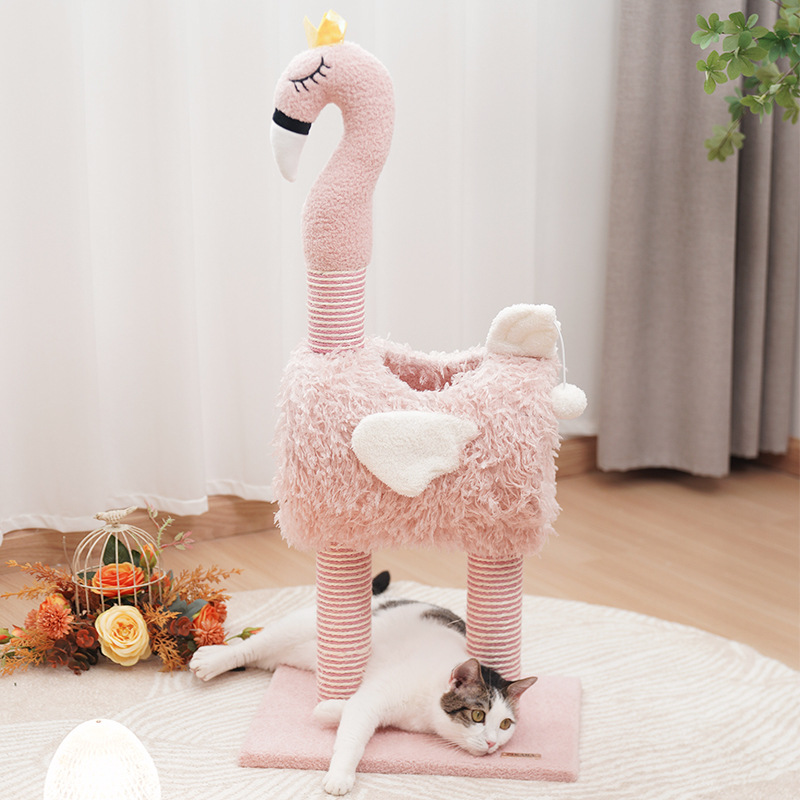 Katze Klettergerüst Nest integrierte multifunktionale Flamingo Sisal Katze Kratzsäule Katze Kratzbrett tut