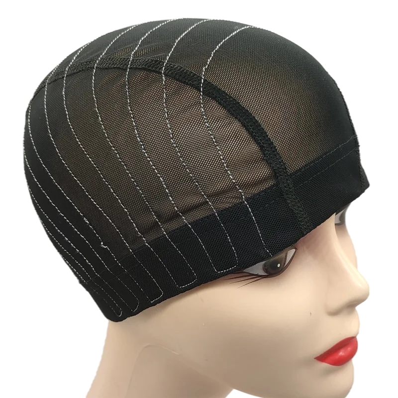Bonnets de perruque en maille pour Machine à coudre, 1 pièce, 4x4, fermeture en dentelle, bonnets de perruque, dôme en Spandex, pour la fabrication de perruques