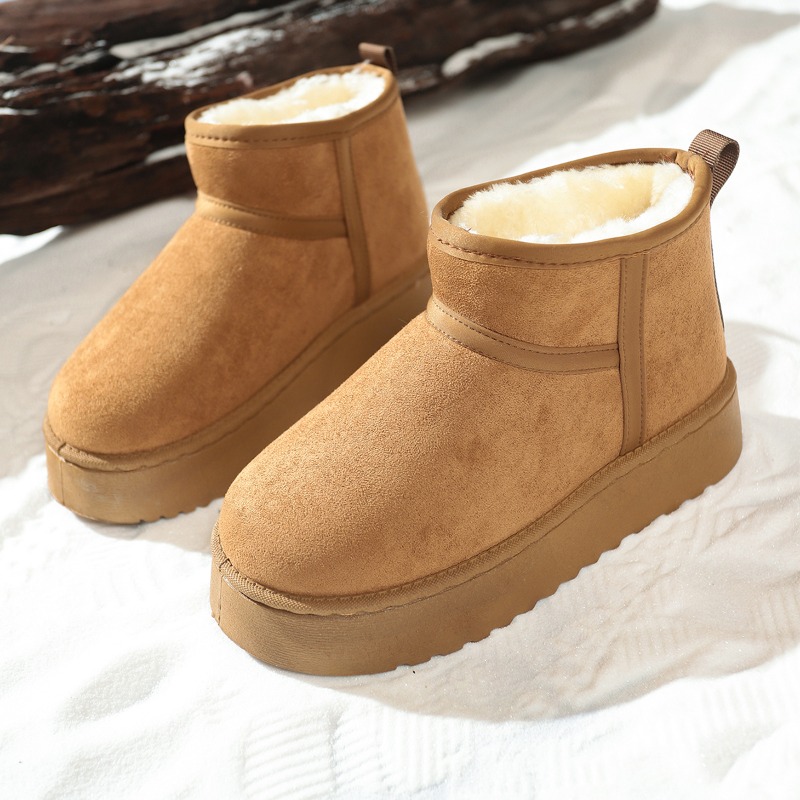 Real lã de pele de carneiro baixo corte quente sapatos confortáveis moda feminina sapatos curtos 2025 novas botas quentes de inverno pele senhoras botas de neve
