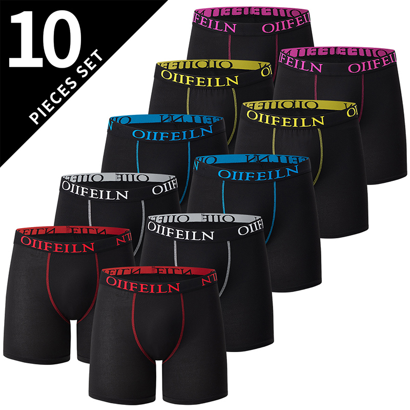 10 Stück / 5 Stück Mehrfarbige Kombination Herrenmode Casual Sportunterwäsche Joker Bequem Basic Teenager Plus Size Sh