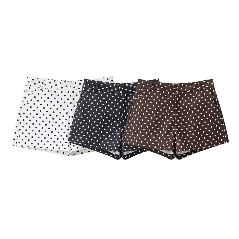 Women's Mini Shorts Fashion Polka Dot Casual Shorts For Women High Waist Shorts