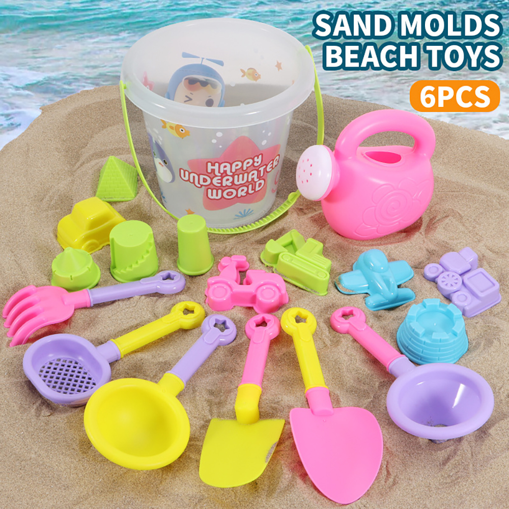 Set di 18 giocattoli da spiaggia, secchiello pieghevole per bambini, set da gioco per spiaggia e piscina, ottimi strumenti per il gioco all'aperto per ragazze, idea regalo per le vacanze.