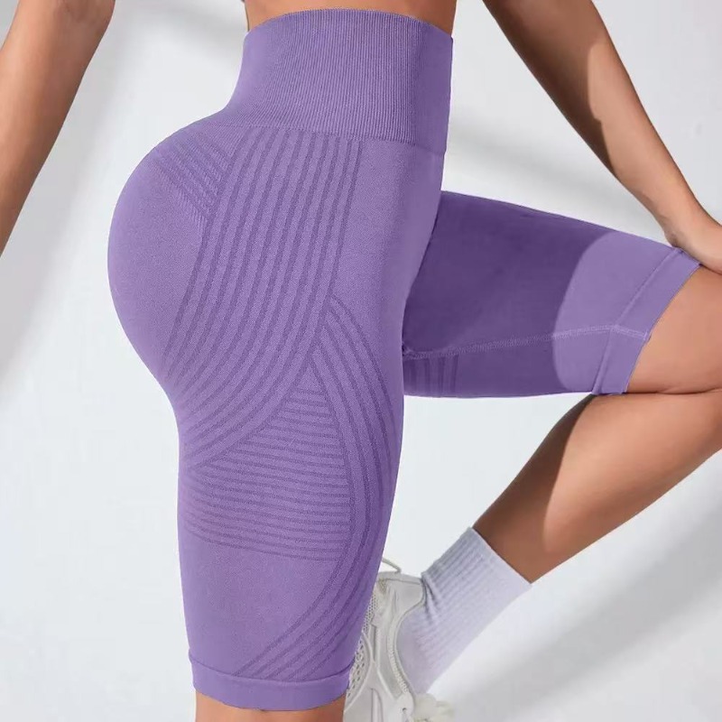 High Waist Butt Lifting 3D Anti-Cellulite Biker Shorts, buikcompressie controlerende 8 inch shapingshort voor de sportschool en training