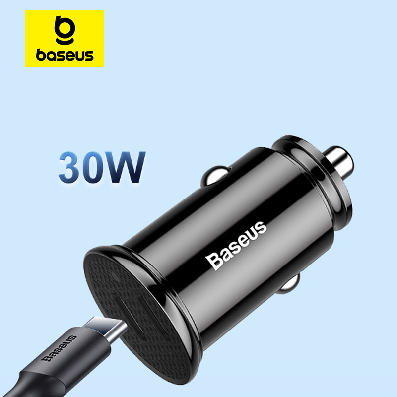 Автомобильное зарядное устройство Baseus 30 Вт с двумя USB C типа C FCP SCP USB PD 3.0 для iPhone 13 14 15 Sumsung Xiaomi Автомобильное зарядное устройство для быстрой зарядки телефона