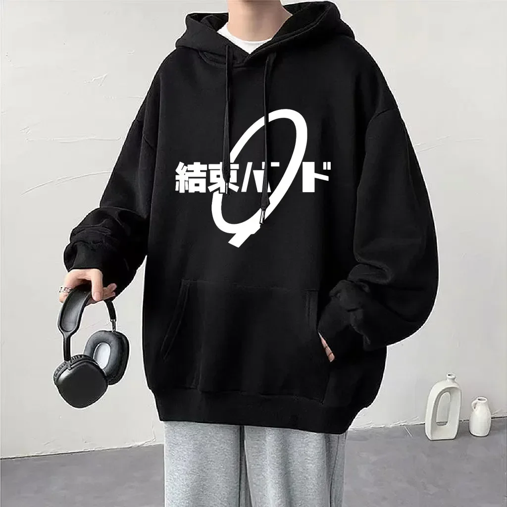 Anime Cos BOCCHI THE ROCK! Hoodie Kessoku Band Logo Hoodies voor koppels Goto Hitori Ijichi Nijika Cospaly Oversized lange mouw heren