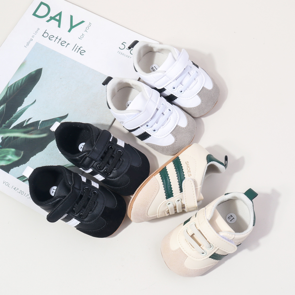 Novo estilo de sapatos para caminhada de bebês – Sapatos de bebê da moda com propriedades antiderrapantes – adequados para bebês de 0 a 1 ano de idade