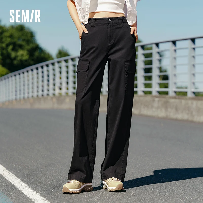 Pantalones Semir para Mujer, Estilo Urbano, Cargo, Pierna Ancha, Holgados, Rectos, Casuales, Ajustados, para Uso Diario, Otoño 2026