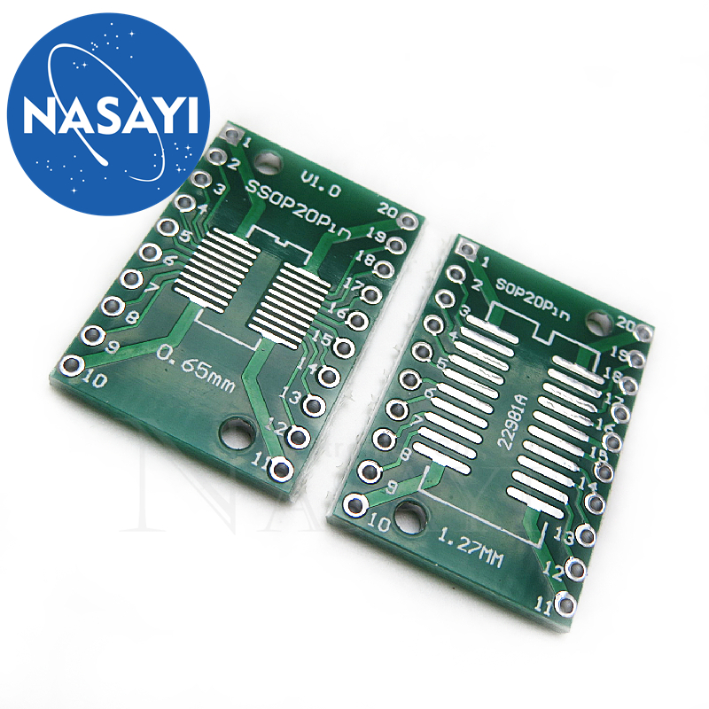 10szt/lot SOP20 SSOP20 TSSOP20 SMD do in-line DIP 0.65/1.27mm Adapter Board