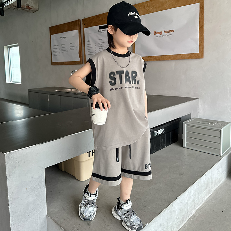 5 6 8 10 12 14 Years Summer Boys Basketball Jerseys New Fashion Vest + Shorts 2Pcs Boys Clothing Sets Teenagers Kids Clothes