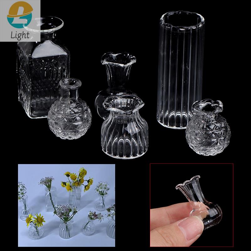 Antike Puppenhaus Miniatur Blumentopf Vase Glas becken DIY Möbel Spielzeug