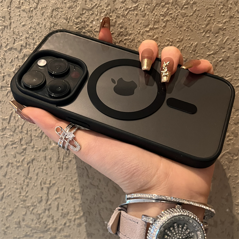 iPhone 15 14 13 12 11 Pro X XS XR Max 7 8 Plus SE 2020 2022 자기 무선 충전 커버 용 고급 Magsafe 투명 케이스