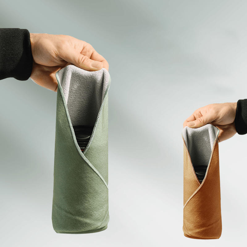 Bolsa de almacenamiento de cámara autoadhesiva de tela plegable, envoltura protectora de felpa antiarañazos para cámara de fotografía, paño de envoltura suave