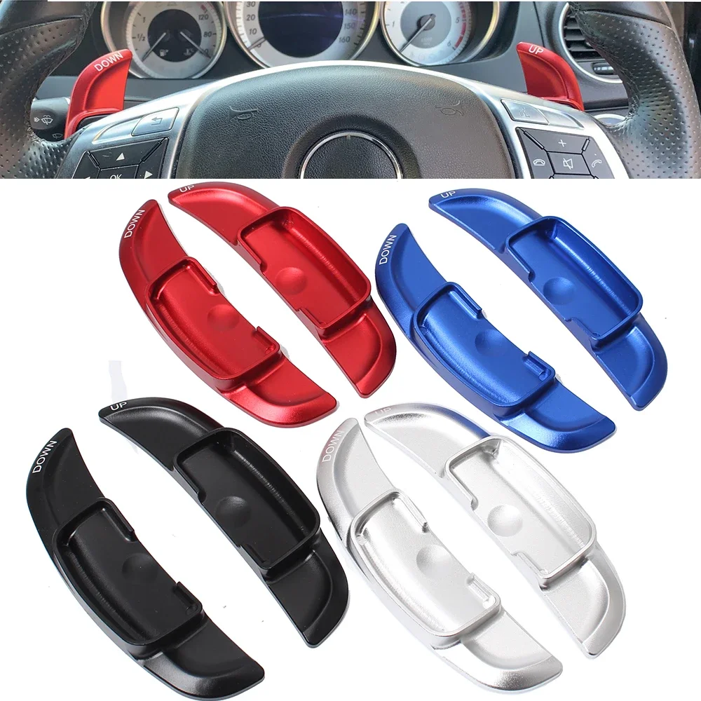 รถพวงมาลัย Paddle Shift Shifters DSG Shift Paddle สำหรับ Benz W176 W246 W204 W212 X204 W166 X166