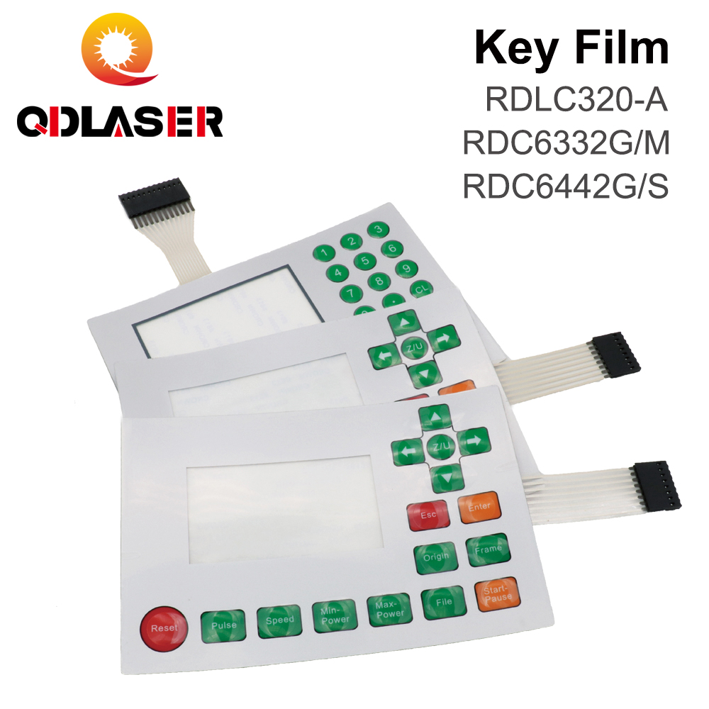 QDLASER Ruida tarjetas de Control interruptor de membrana para RDLC320-A RDC6332M RDC6442S RDC6332G RDC6442G paneles película clave máscara de teclado