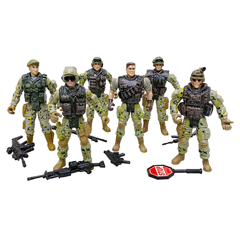 6 Buah Figur Aksi Tentara Pasukan SWAT Perang Dunia II yang Dapat Digerakkan, Set Mainan Model Militer untuk Anak Laki-laki, Hadiah untuk Anak-anak