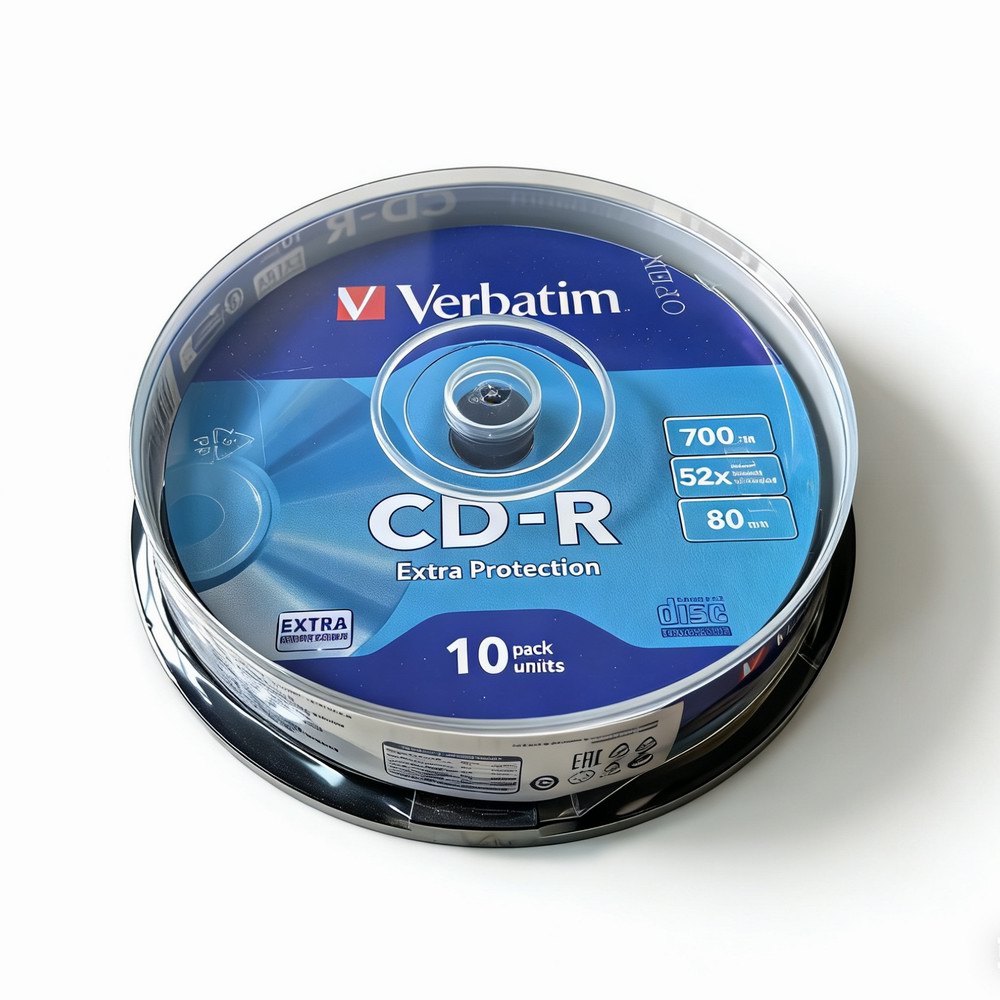 Pusty dysk CD-R Verbatim Pusty dysk CD Dyski CDR 80min 700MB 52X 10Pack
