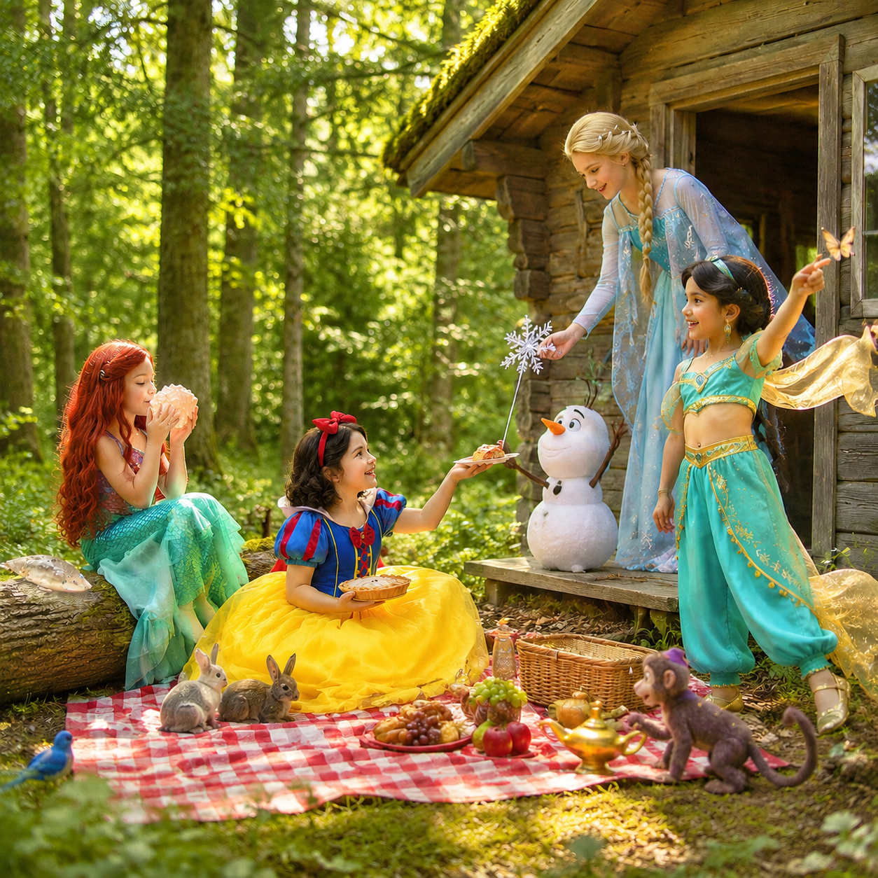 Ensemble de robes de princesse Moana Elsa avec accessoires pour filles, costume de cosplay, tenue de fête d'anniversaire, carnaval, pour enfants de 2 à 8 ans