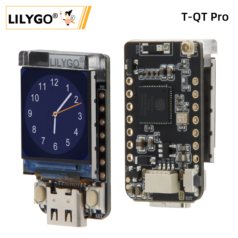LILYGO® T-QT V1.1 ESP32-S3 GC9107 Детская плата для разработки модуля ЖК-дисплея диагональю 0,85 дюйма и поддержкой Wi-Fi, Bluetooth, полноцветный экран IPS 128*128