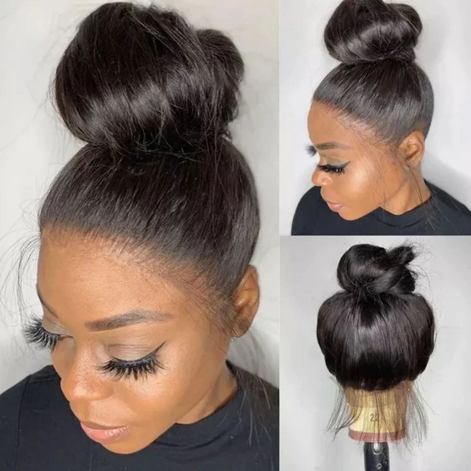 360 Full Lace Frontpruiken Braziliaans Bone Straight Haarwerk Transparant 13X4 13X6 Lace Frontal Pruik Voor Vrouwen Voorgeplukt