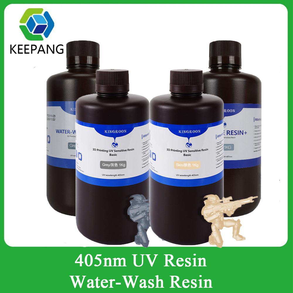 KINGROON 405nm UV Resin for Photon 3D Printer Photon Mono X Printing Material Water Washable 3D Printer Resin for LCD UV-Curing