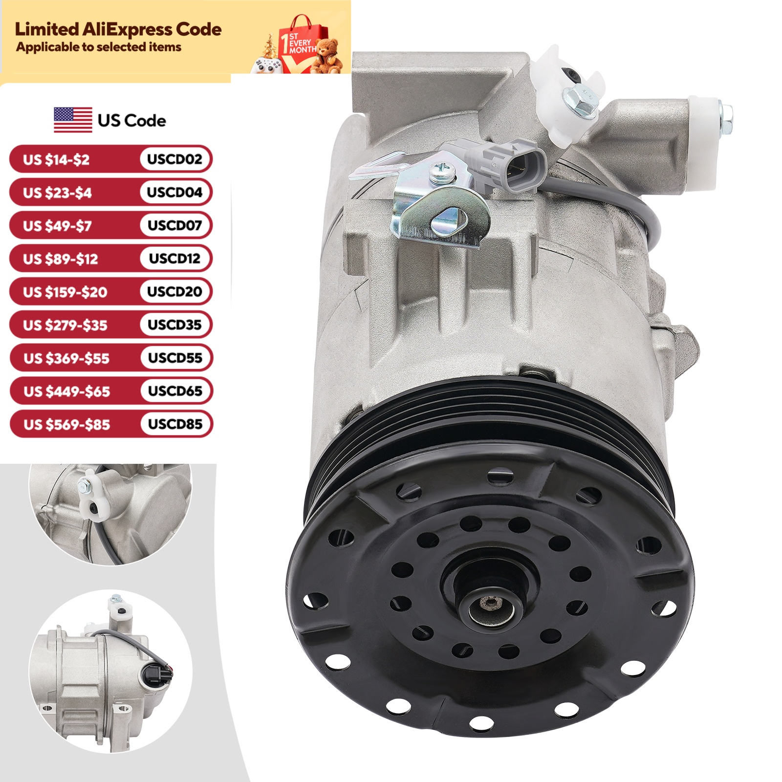 Für 1,5 scion xa xb l auto klimaanlage kompressor mit kupplung co 11034c fit