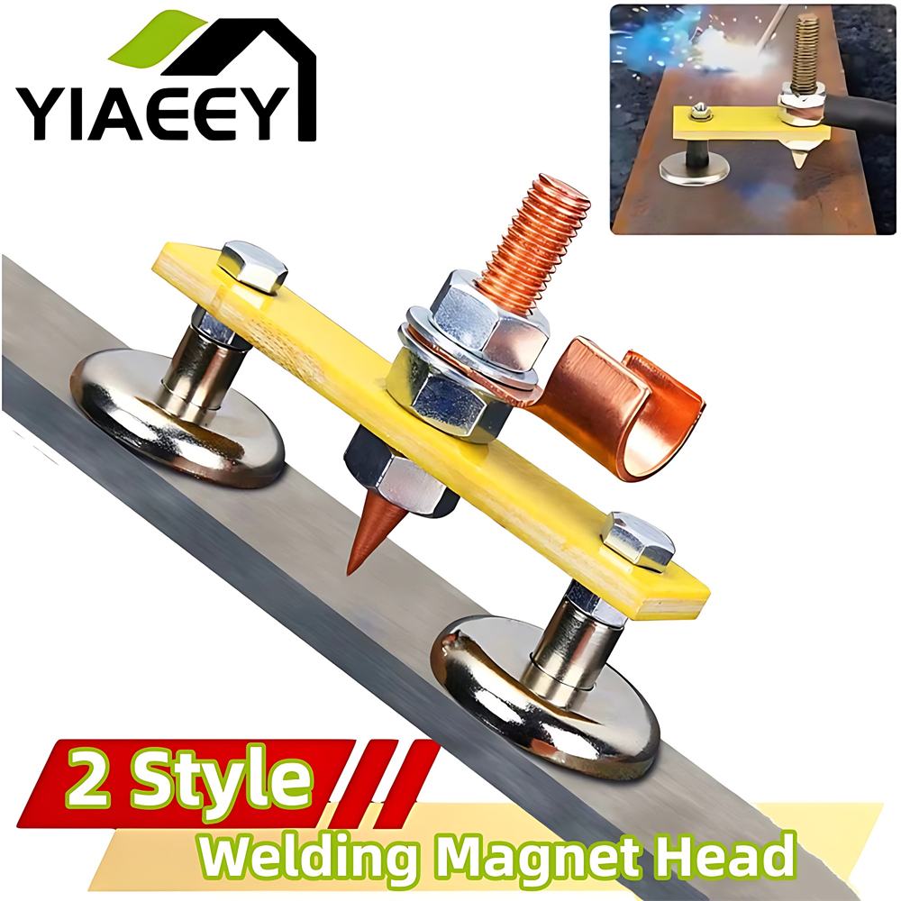 1pc Schweißen Magnet Kopf Magnetische Schweißen Boden Klemme Halter Leuchte Starke Schweißer Blech Reparatur Maschine Boden Draht Klemme