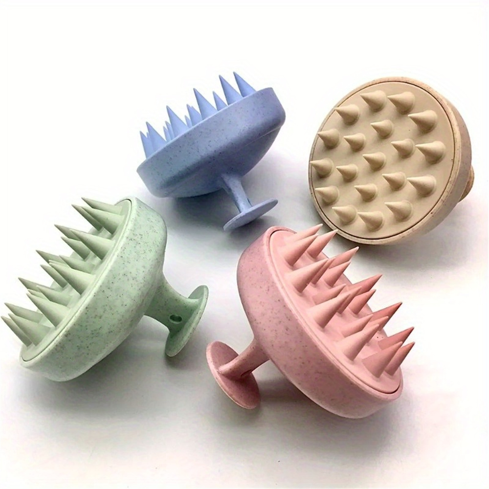 1 cepillo de champú de silicona, cepillo para masaje corporal, cepillo para baño y ducha, herramienta de peluquería, peine para masaje del cuero cabelludo, peine para lavado de cabello