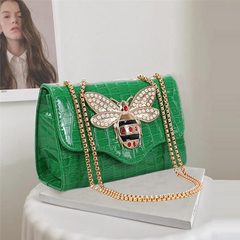 Fashion Honeybee Bags, Single Shoulder Bag, Chain Small Crossbody Bag for Woman Luxury Brand Handbags, Female Travel Purse