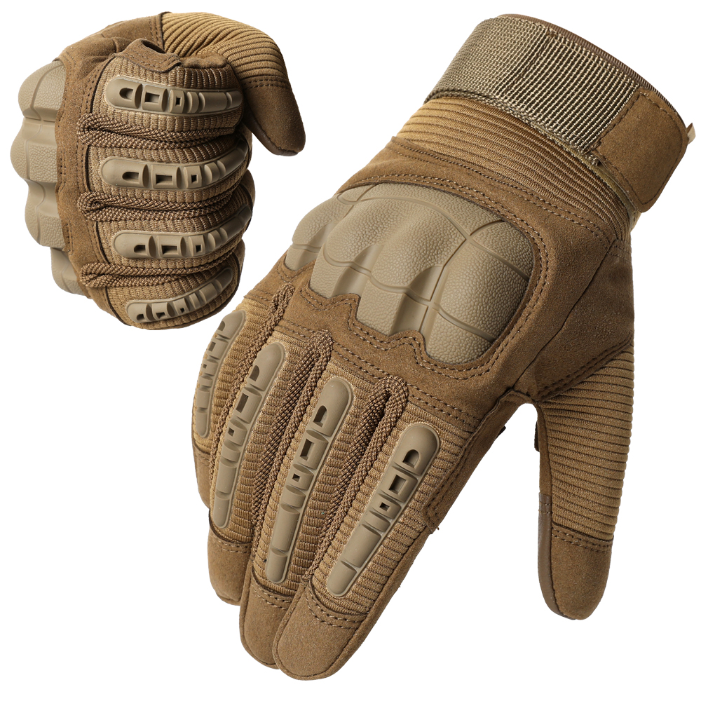 Gants tactiques à doigt complet pour écran tactile, en caoutchouc dur, pour Paintball, Airsoft, vélo de Combat, antidérapants, gants de travail pour cyclisme pour hommes