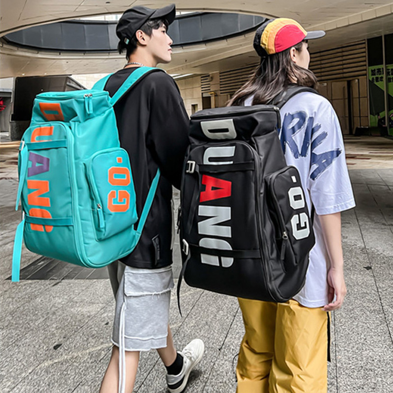Esporte saco de ginásio dos homens mochila viagem fitness grande pacote skate à prova dwaterproof água para ombro crossbody treinamento portátil seco molhado sacos escolares