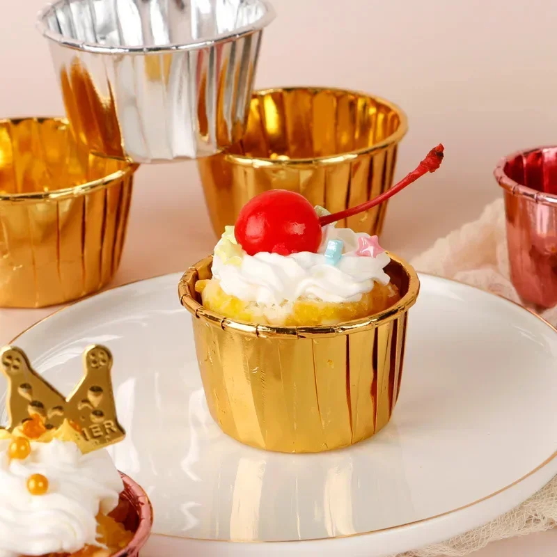 50 Stück kleine Mini-Packung Muffins Tasse Papier Cupcake Wrapper Backförmchen Hüllen Muffin Boxen DIY Kuchen Werkzeuge Küche Backzubehör