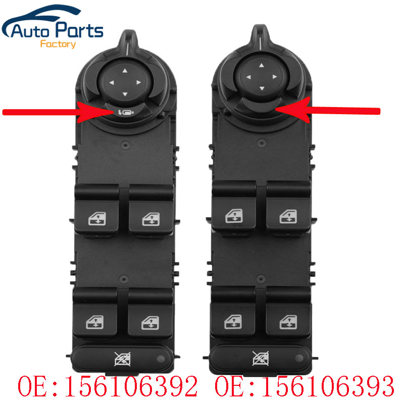 Nowy przełącznik okna elektrycznego dla Alfa Romeo Giulietta 940 2010-2020 przycisk stacyjka samochodowa 156106392 156106393