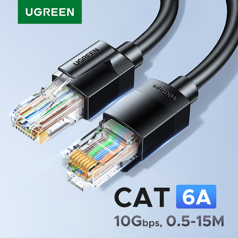 UGREEN CAT6A Ethernet-кабель 10 Гбит/с RJ45 Высокоскоростной кабель для маршрутизатора-модема ПК PS5 XBOX Ноутбук HUB NAS Lan Кабель Патч-кабель