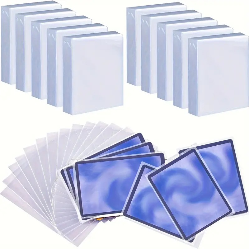 100 peças mangas de cartão transparentes premium mangas de cartão de plástico transparente jogando jogos tcg protetor de cartões mangas