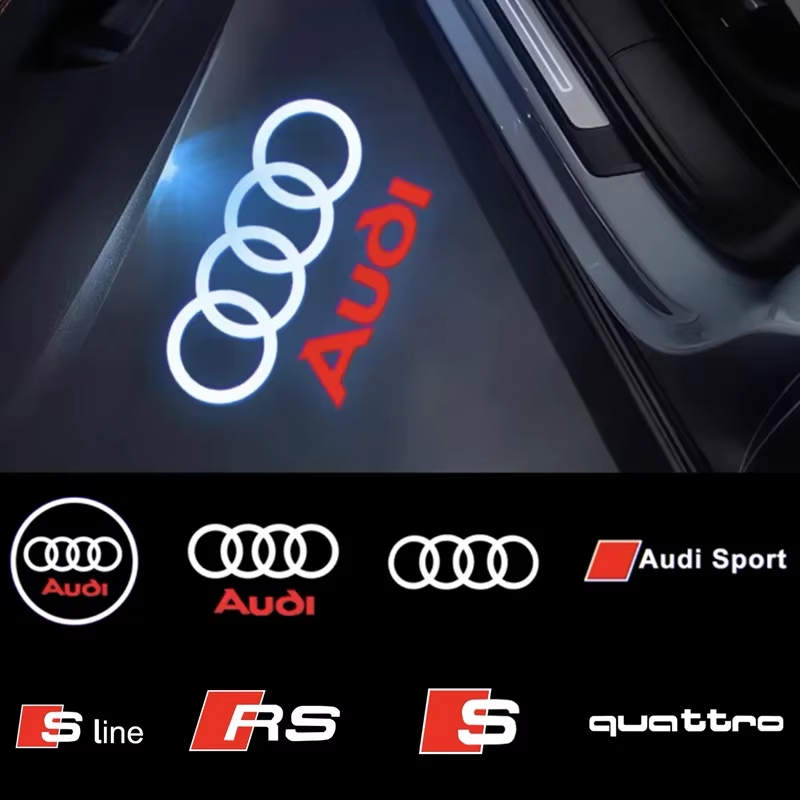 2025 Автомобильная дверь Добро пожаловать Светодиодная HD-проекторная лампа для Audi A3 A4 B8 8P 8V A6 C7 A5 Q5 B7 B6 B9 SLINE QUTTRO RS Q3 Q7 S3 S4 S5 S6