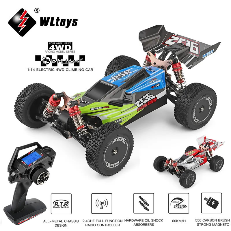 WLtoys 144001 1:14 RC Racing Car 65Km/h 2.4G Télécommande Haute Vitesse Off-Road Drift Shock Absorption Adult Boys Toys Enfants Cadeau
