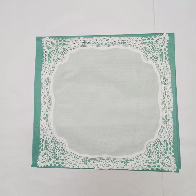 Conjunto de 12 lenços femininos da moda, lenços de noiva, lenço de casamento, algodão, margarida, crochê, bordado, renda, 30*30 cm