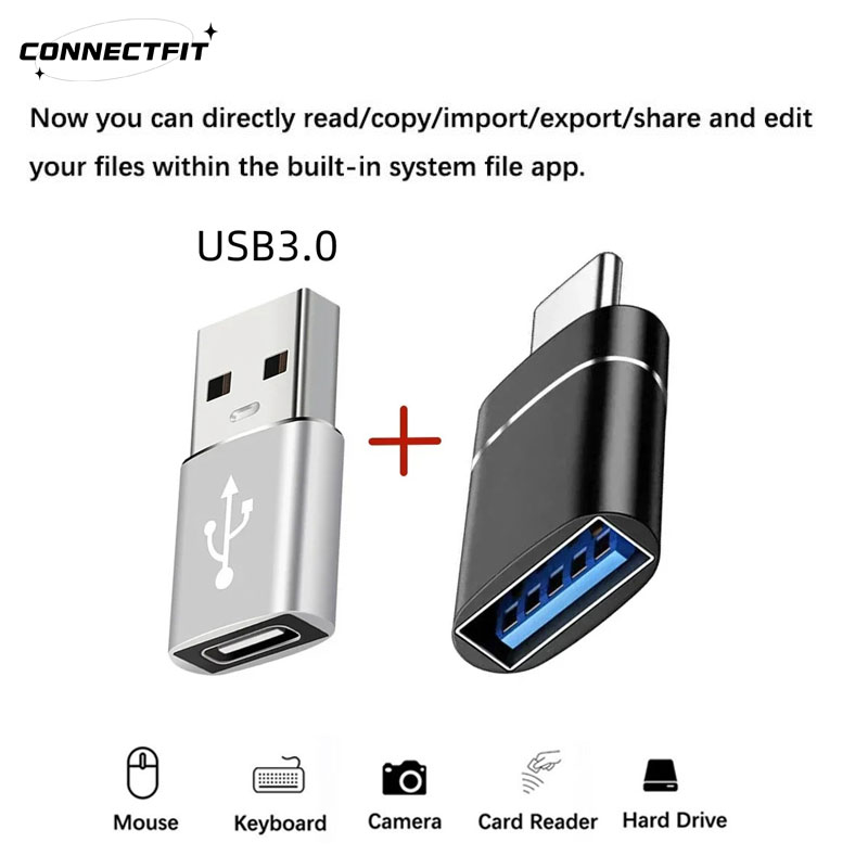 2 шт. USB 3.0 к Type C OTG адаптер зарядного устройства Разъем Type-C к USB «папа» на адаптер Type-c для ПК MacBook Автомобильный USB ipad